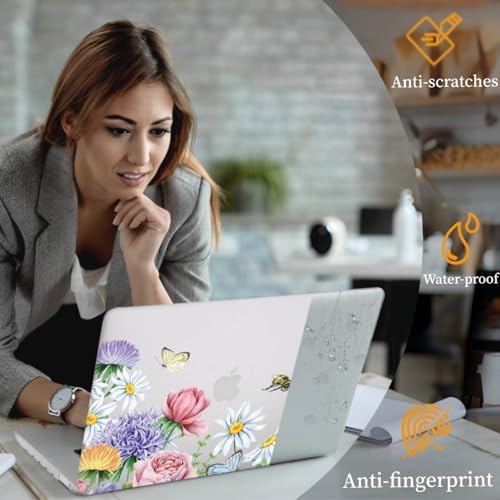 Evita arañazos con la funda MacBook Pro 13 rígida floral para reparar el desgaste en A1989 A1706 2