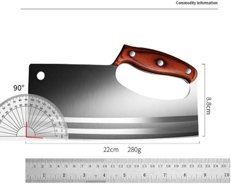 Meat Cleaver,Cleaver Knife, Chinese Style Kitchen Stainless Steel Cutting Meat Knife Special Super Sharp Ladies Slicing Vegetable Fruit Cooked Food Knives (Color : ABC)