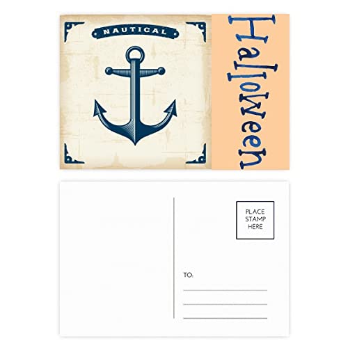 Cartes postales pour Halloween Anchor Droits Adralty lot de 20 pièces bleues