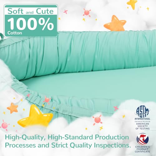 Image of EAQ Baby Lounger, Infant Lounger for Newborn,Portable Baby Nest Cover Breathable & Soft, Newborn Essentials