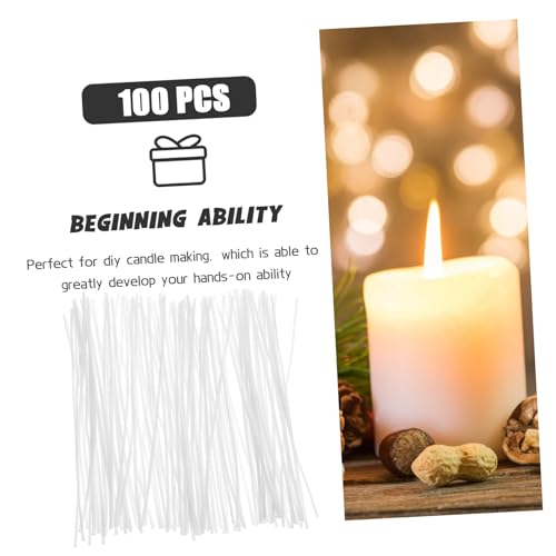 STOBAZA 100 piezas Mechas de Algodón para Velas miniatura 7