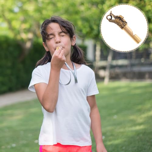 Silbato portátil de latón para campamento y deporte miniatura 5
