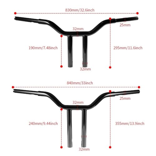 Manillar T 1'' con elevación y retroceso equilibrado para customizar tu Softail 5