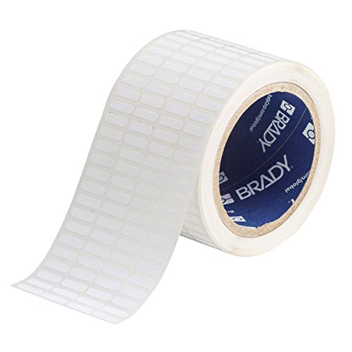 Etiqueta de transferencia térmica blanca Brady THT-14-498-10 de 0.67x0.2 pulgadas