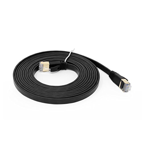 Cable Ethernet Plano CAT7 10 ft Shielded STP RJ45 5-Pack miniatura 3