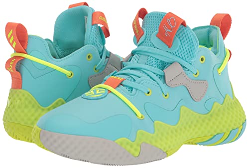 Adidas Harden Vol. 6 Basketball Shoe, Pulse Aqua/Team Semi Sol Orange/Solar Yellow, 5 Us Unisex Big Kid #TOP6
