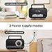 Audiocrazy AM FM Portable Radio Plug in Wall or Battery Operated Radio with Best Reception,Bluetooth,Headphone Jack,Large Dial Easy to Use for Seniors Elderly Black