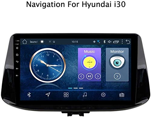 DUMXY Android 8.1 GPS Navigation Car Stereo Radio, para Hyundai I30 2016-2019, 9 Pulgadas Pantalla Tctil Completa Reproductor Multimedia, Bluetooth FM Am Enlace Espejo USB,WiFi:1+16G