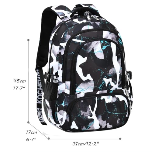 Image of Ladyzone Camo School Backpack Lunch Box Set Lightweight Schoolbag Travel Camp Outdoor Daypack