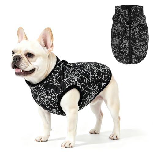 Image of SCENEREAL Halloween Winter Dog Vest Coat with Harness Built in