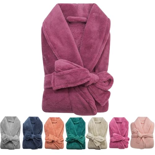 Roupão Microfibra Adulto Extra Macio Unissex (BR, Alfa, M, Regular, Regular, Roxo)