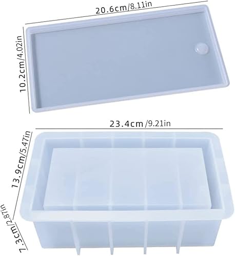 Miniatura 4 de Molde de resina epoxi, caja de dominó, moldes de silicona con tapa, estuche de almacenamiento de ajedrez, molde de fundición epoxi para manualidades