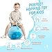 U&C Planet Hopper Ball 20 inches Bouncy Ball with Handle for Kids Age 5-9 Clouds Hoppity Hop Sit and Bounce Jumping Hopping with Pump and Gift Box Great Gift for Birthday Easter Basket Stuffers