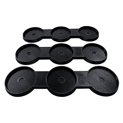EnderToys 40mm 3-Man Long Move Trays (x3), Bits and Accessories for Tabletop Wargame Miniatures, 3D Printed and Paintable