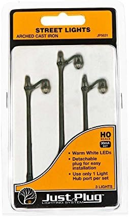 Just Plug Woodland Scenics HO scale Street Lights Arched Cast Iron