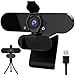 Produktbild WARMQ Webcam HD 1080P mit Mikrofon, USB Webkamera PC-Laptop-Kamera Autofokus für Konferenzen, Videoaufnahme, Live Streaming, Videoanruf, Videokonferenz, Online-Unterricht (mit Webcam Abdeckung)