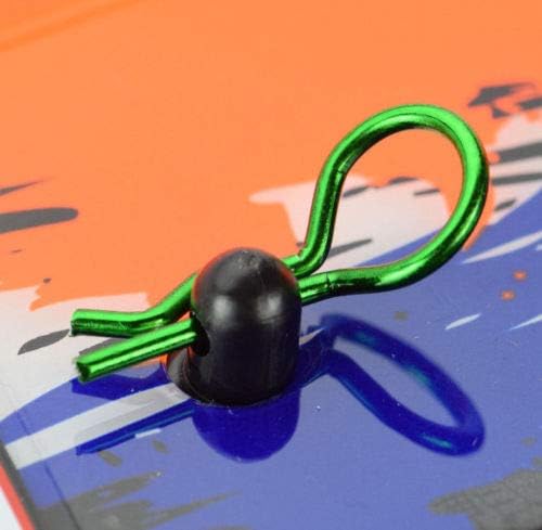 Apex RC Products Green 1/10 Large Bent RC Anodized Body Clips - 25pcs #4031GR