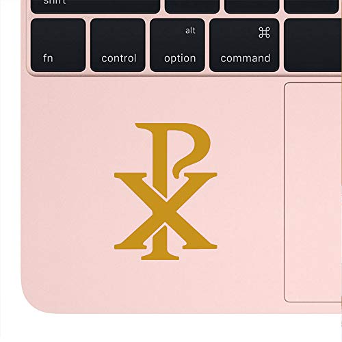 Angdest Christian Symbol Chi Rho Px Comic (Metallic Gold) (Set Of 2) Premium Waterproof Vinyl Decal Stickers For Laptop Phone Accessory Helmet Car Window Bumper Mug Tuber Cup Door Wall Decoration #TOP3