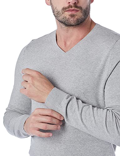 Blusão Básico Masculino Em Tricô E Gola V