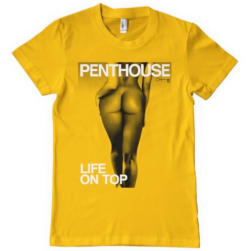 T-Shirt Penthouse Homme Doré pour un Style Streetwear en Soirée