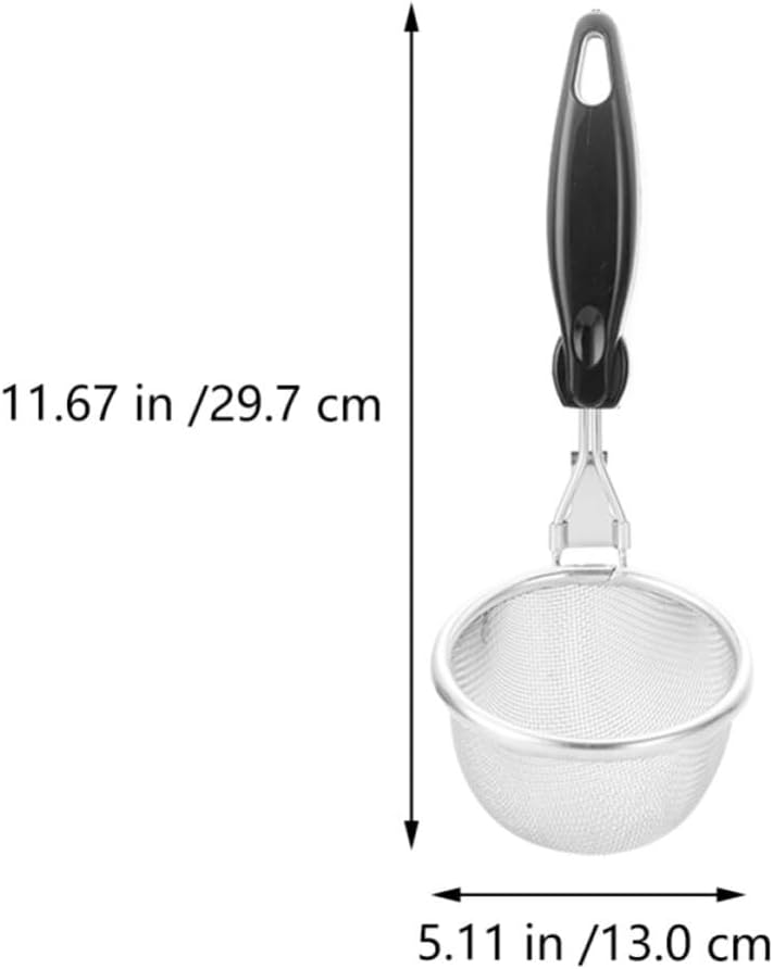 Kitchen Strainer Spoon Stainless Steel with Long Handle and Hook