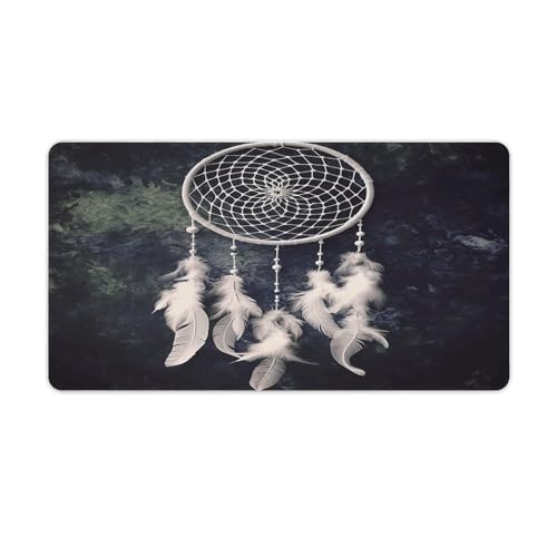 Grand tapis de souris gamer attrape-rêves étanche et protection de bureau maison pour ordinateur