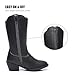 WOWHAH Kids Boys Girls Cowboy Boots, Cowgirl Boots for Girls Western Boots(Toddler/Little Kid/Big Kid)(WH808-Black-4)