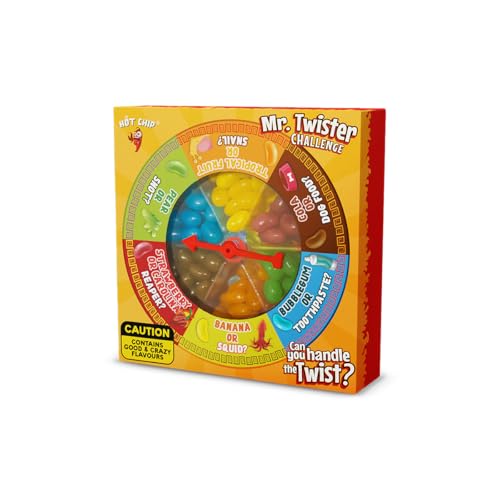 HOT CHIP Mr. Twister Jelly Beans Challenge 120 g Süß sauer oder scharf? Lustige Geschmacksroulette mit Cola Banane Chili & Co. Veggie Halal glutenfrei Geschenke Party