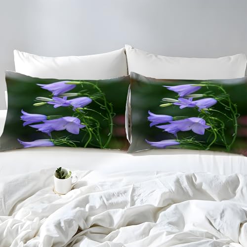 Housse de couette 200x200 campanule en microfibre avec 2 taies d'oreiller - 4