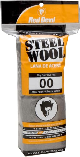 Image of Red Devil 0312 Steel Wool, 00 Very Fine, (16 Count), Black (Pack of 6)