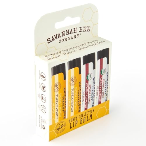 Savannah Bee Collection Lip Balm - Nourishes Dry Lips for All Day Comfort
