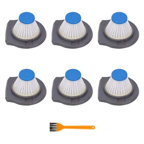 Image of HLVCF10 Vacuum Filter Replacement Compatible with BLACK and DECKER Dustbuster AdvancedClean & Reviva Series Hand Vacuum Cleaner (6 Pack)