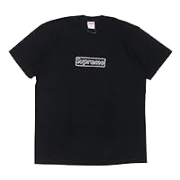 [SUPREME (シュプリーム)] KAWS Chalk Logo Tee カウズ ボックスロゴ Tシャツ BLACK [Mサイズ]