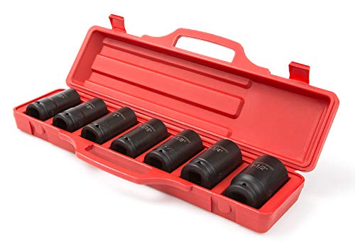 Tekton 3/4 Inch Drive Deep 6-Point Impact Socket Set, 7-Piece (13/16 - 1-1/2 In.) | 4890 #TOP1