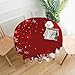 BETGINY Merry Christmas Tablecloth 60 Inch Round Winter Red White Snowflakes Table Cloth Dust-Proof Wrinkle Resistant Rustic Tablecloth for Holiday Party Dining
