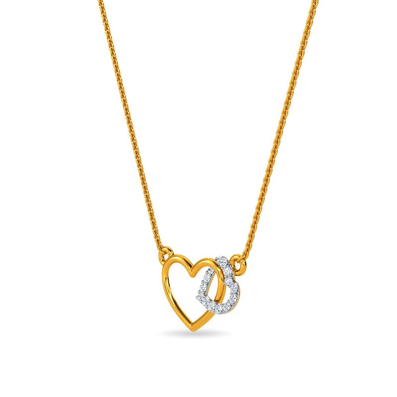 Image of KISNA JEWELS 18K BIS Hallmark Pure White Gold & SI Real Diamond Pendant for Women
