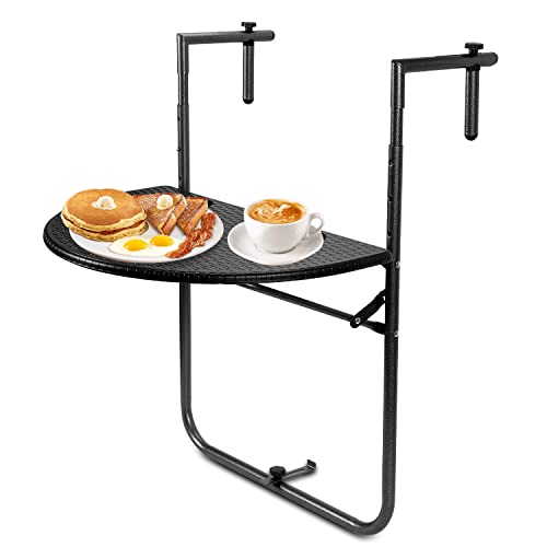 Herrselsam Balkonhängetisch klappbar Balkontisch zum Einhängen Balkon...