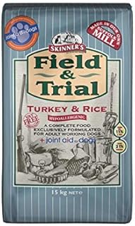 Skinners Field & Trial Turkey & Rice  Complete Dry Adult Dog Food, Sensitive, Hypoallergenic, Contains Joint Aid, 15kg