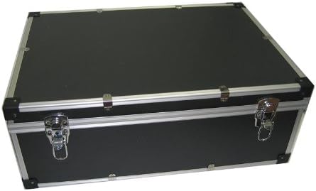 210 CD DVD Blu-Ray or Game Media Discs Premium Aluminum Storage Carrying Case Black