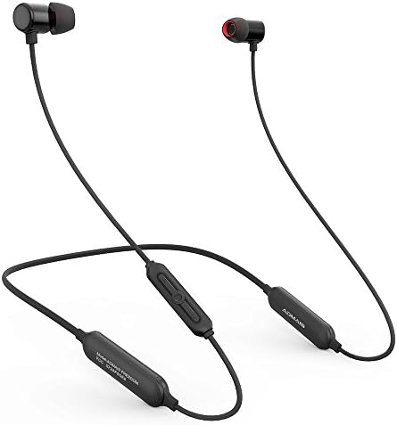 AOMAIS Bluetooth Wireless Headphones, Wireless Sports Neckband Earphones, Lightweight in Ear Earbuds, Waterproof IPX6, Fast Charge, 12 Hours Playtime, Secure Fit Magnetic Headset for Gym