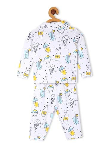 Image of The Mom Store Kids Cotton Night Suit for Boys and Girls | Breathable Night Dress for Kids Boys and Girls | Printed Nightsuit Pajama Set | Comfortable All-Season Sleepwear for Daily Use | Combo Set