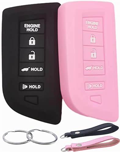 Coque de clé Acura Integra 2023 silicone REPROTECTING noir rose 5 boutons