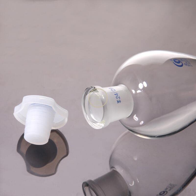 1 Stück Laborglas Birnenförmiger Scheidetrichter Loikaw Tropftrichter mit Glas/PTFE-Kolben 60/125/250/500/1000/2000ml (Size : 125ml Glass Piston)
