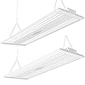 HYPERLITE 2 Pack LED High Bay Lights 220W, 4FT 28,600lm Linear High Bay LED Lights, AC 120-277V, 1-10V Dimmable LED Warehouse Lights for Warehouse Factory Workshop, UL Listed
