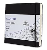 Hardcover Square Sketch Book, 120lb/200GSM Sketchbook Thick Drawing Paper for Marker Watercolor Pencil Mixed Media, Premium Drawing Notebook, Art Journal, 60 Sheets/120 Pages 8x8 Inch Sketch Pad