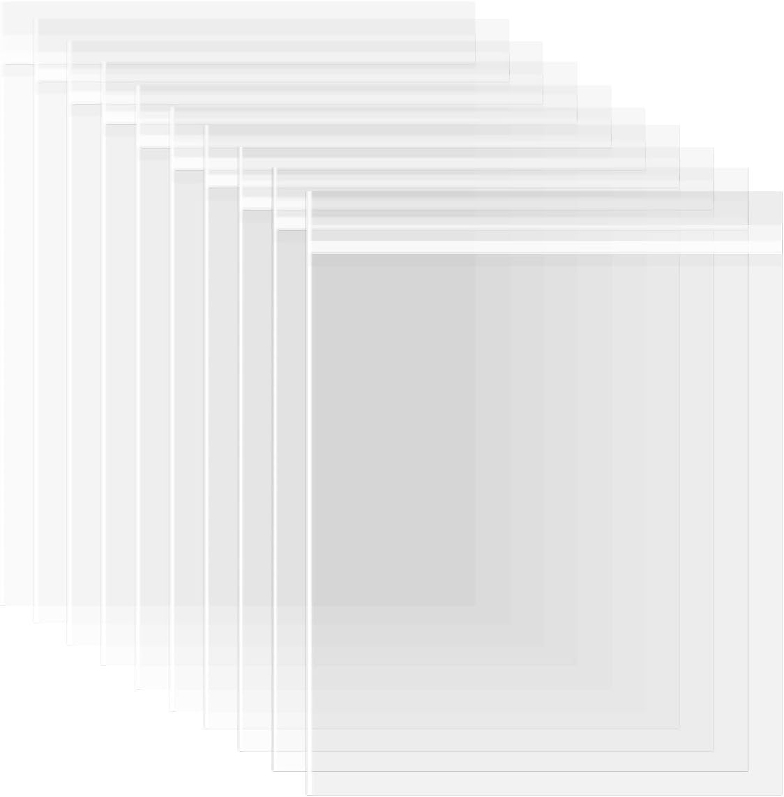 ZBEIVAN 100 Pack 8 15/16″ x 11 3/8″ Acid-Free Crystal Clear Sleeves Storage Bags for 8.5×11 Art Prints, Photo Framing Mats, and Craft Wrapping