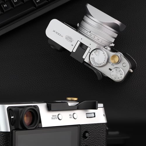 Haoge THB-X2B Metall Blitzschuh Daumen Griff Daumengriff Handgriff für Fujifilm X100VI Fuji FinePix X100V Kamera Schwarz