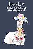  Llama Love 2020 Daily Weekly Monthly Agenda Planner and Engagement Book
