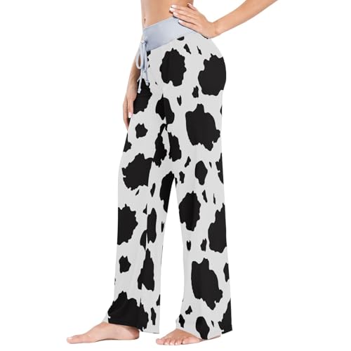 Women's Pajama Pants Comfy High Waist Lounge Casual Wide Leg Pj Bottoms with Pocket2