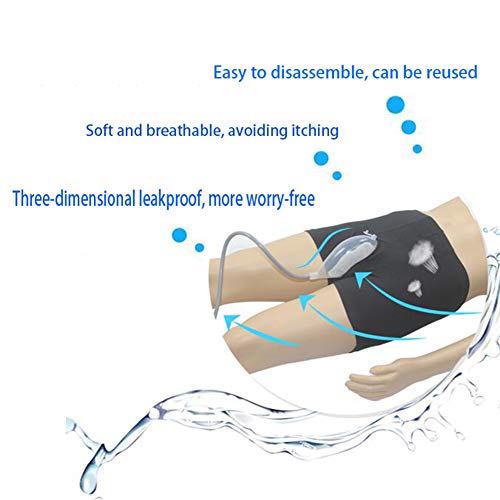 HAMUHA Male Urinal Bag Pee Bag Portable Wearable Men's Urinal Elastic Waistband Toilet Elastic Waistband Urine Replacement Collector (M)